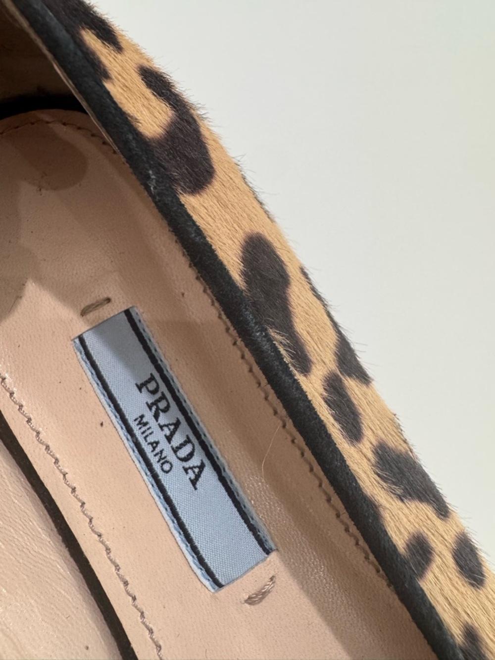 PRADA Vintage Calf Hair Leopard leather loafers - Picture 7 of 12